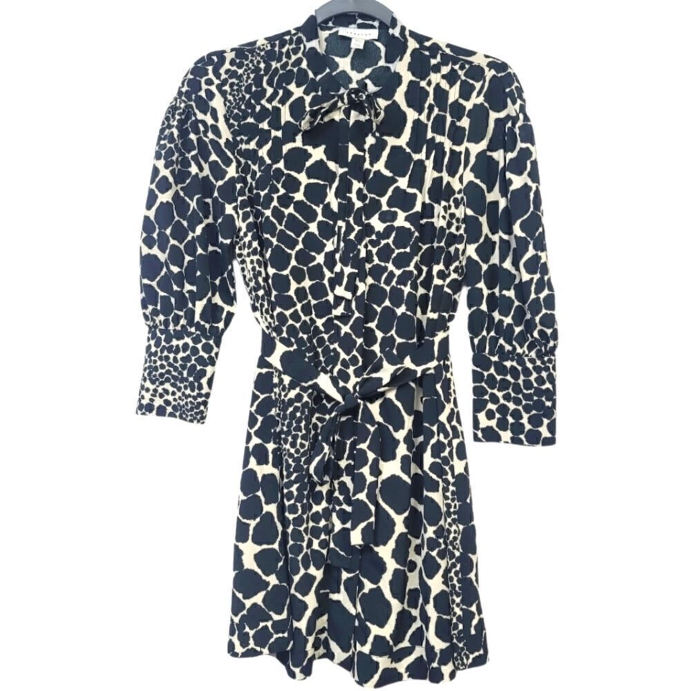 Topshop animal print mini shirt dress, size 2